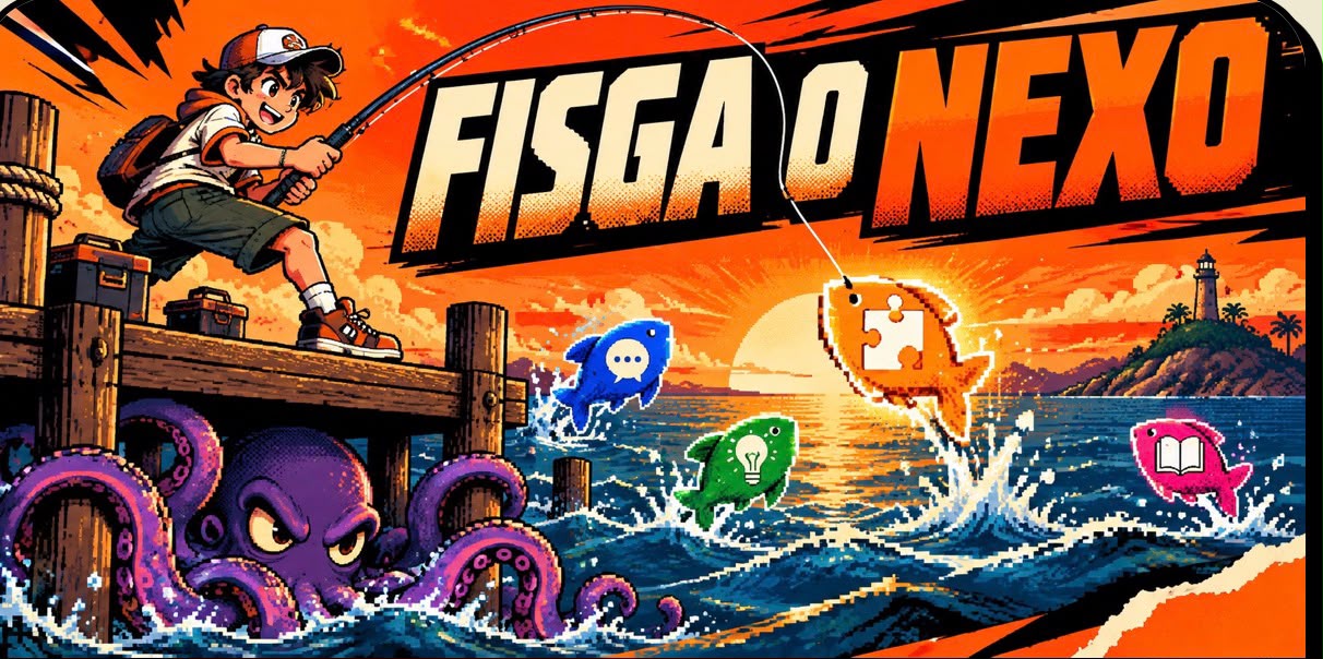 Fisga o Nexo, jogo da Materiô sobre conectivos e coesão