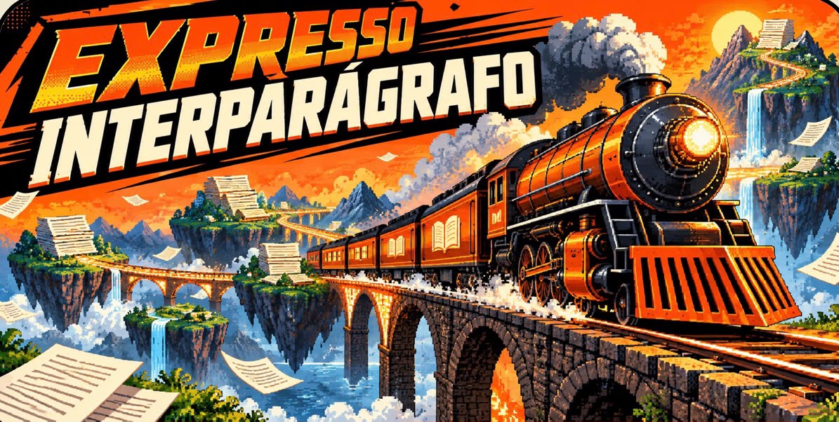Expresso Interparágrafo, jogo da Materiô sobre conexão entre parágrafos