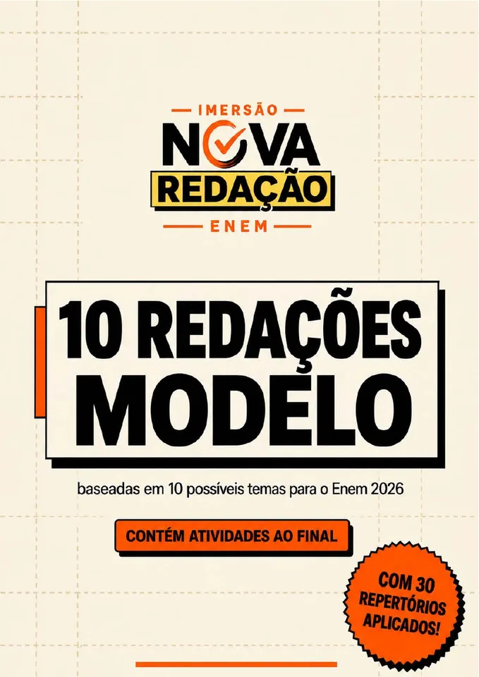 Capa do e-book 10 redações modelo