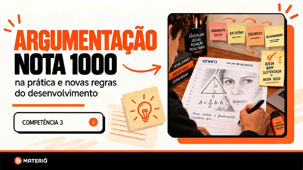 Capa do material Argumentação nota 1000