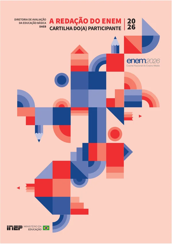 Capa da Cartilha do Participante A Redação do Enem 2026, do INEP
